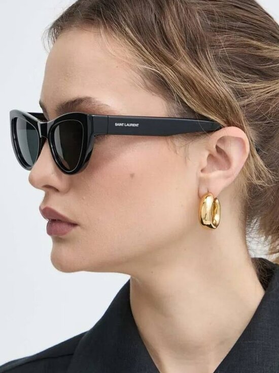 Saint Laurent SL676 001 Cat Eye Sunglasses - Black main image 5